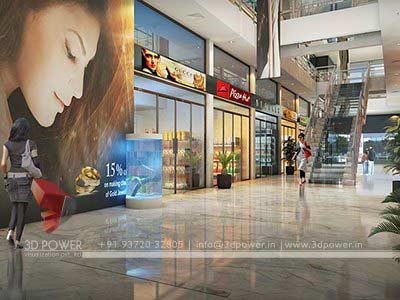 Shopping Mall 3d design render